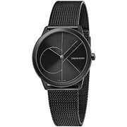  Shop Authentic Calvin Klein Minimal Black Dial Black Mesh Bracelet Watch for Women - K3M5245X - Luxxuri