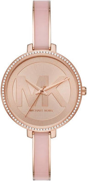  Shop Authentic Michael Kors Jaryn Analog Rose Gold Dial Pink Steel Strap Watch For Women - MK4545 - Luxxuri