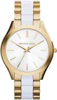  Shop Authentic Michael Kors Slim Runway Quartz White Dial Two Tone Steel Strap Watch For Women - MK4295 - Luxxuri