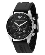  Shop Authentic Emporio Armani Sportivo Chronograph Black Dial Black Rubber Strap Watch For Men - AR0527 - Luxxuri