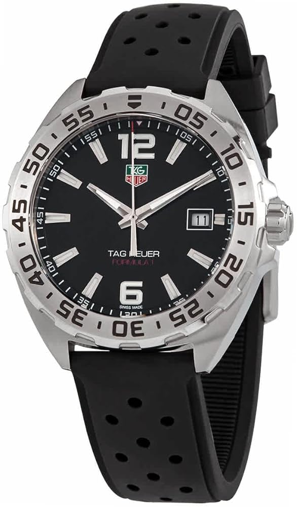  Shop Authentic Tag Heuer Formula 1 Quartz Black Dial Black Rubber Strap Watch for Men -  WAZ1112.FT8023 - Luxxuri
