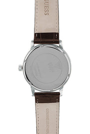  Shop Authentic Guess Delancy Quartz White Dial Brown Leather Strap Watch For Men - W0870G1 - Luxxuri