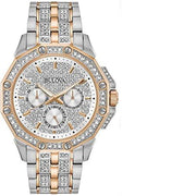  Shop Authentic Bulova Octova Crystal Silver Dial Two Tone Steel Strap Watch for Men - 98C133 - Luxxuri