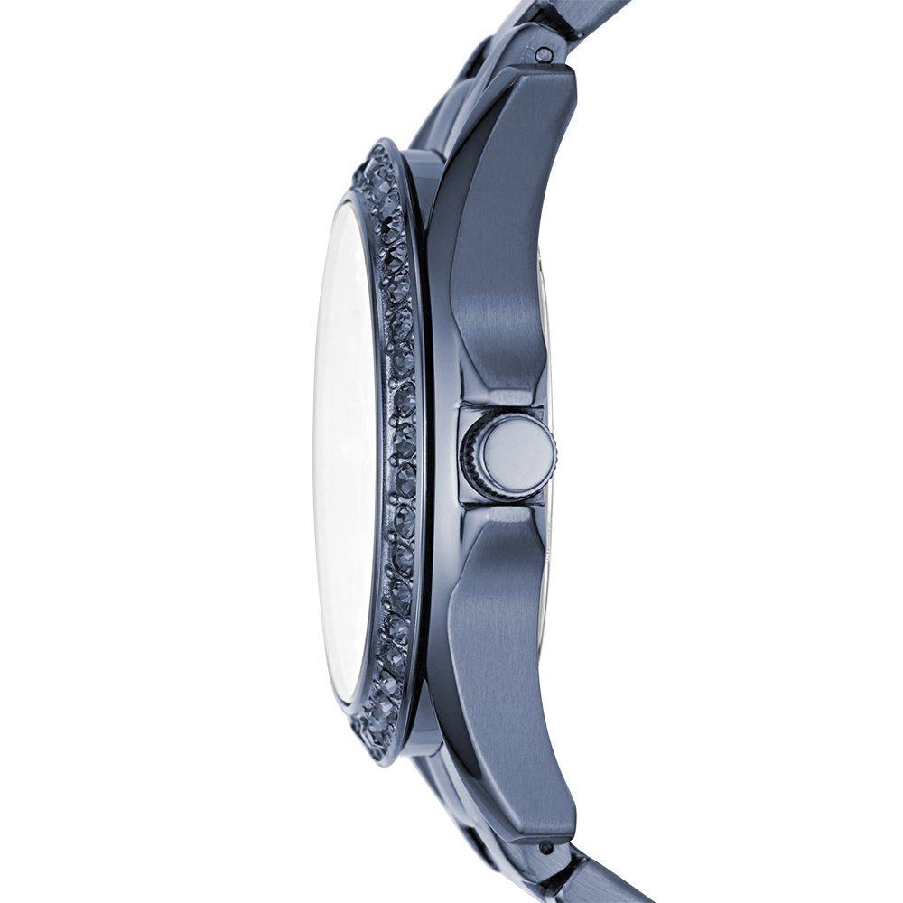 Shop Authentic Fossil Riley Quartz Blue Dial Blue Steel Strap Watch for Women - ES4294 - Luxxuri