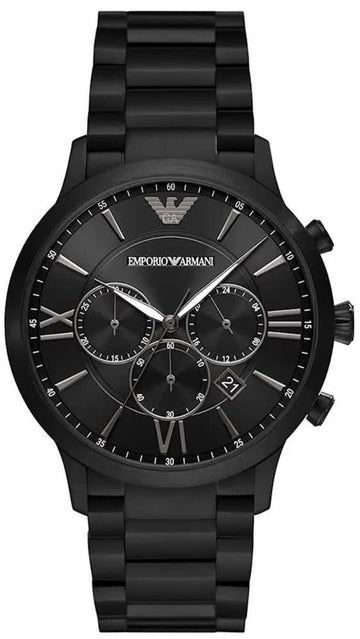  Shop Authentic Emporio Armani Giovanni Chronograph Black Dial Black Steel Strap Watch For Men - AR11349 - Luxxuri