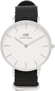 Shop Authentic Daniel Wellington Classic Petite Cornwall White Dial Black NATO Strap Watch For Women - DW00100254 - Luxxuri
