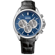  Shop Authentic Hugo Boss Driver Blue Dial Black Leather Strap Watch for Men - 1512882 - Luxxuri