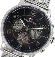  Shop Authentic Tommy Hilfiger Chronograph Black Dial Silver Mesh Bracelet Watch for Men - 1791292 - Luxxuri