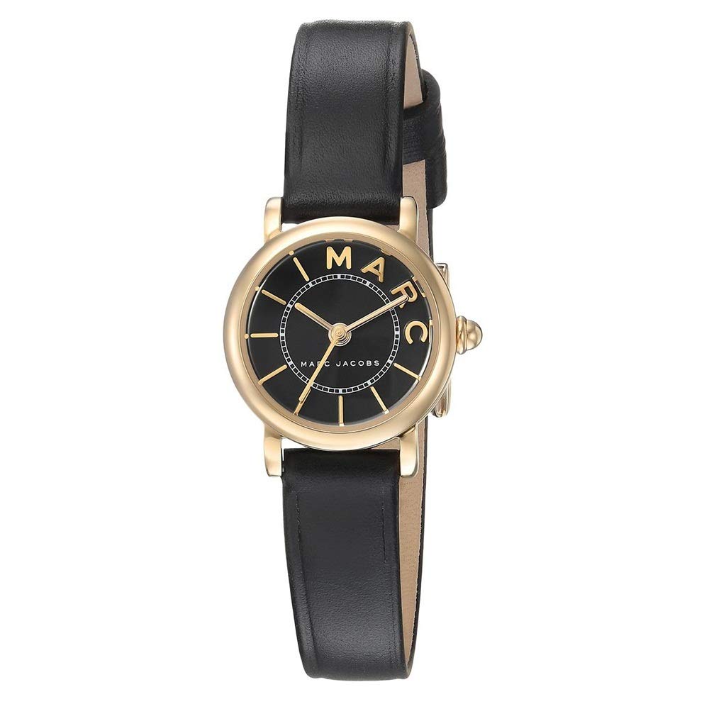  Shop Authentic Marc Jacobs Roxy Black Dial Black Leather Strap Watch for Women - MJ1585 - Luxxuri