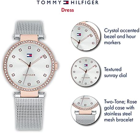  Shop Authentic Tommy Hilfiger Lynn Quartz Silver Dial Silver Mesh Bracelet Watch For Women - 1781863 - Luxxuri