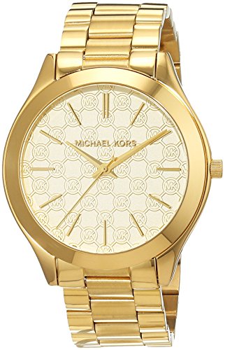  Shop Authentic Michael Kors Slim Runway Gold Dial Gold Steel Strap Watch for Women - MK3335 - Luxxuri