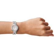  Shop Authentic Fossil Virginia Silver Dial Silver Steel Strap Watch for Women - ES3282 - Luxxuri
