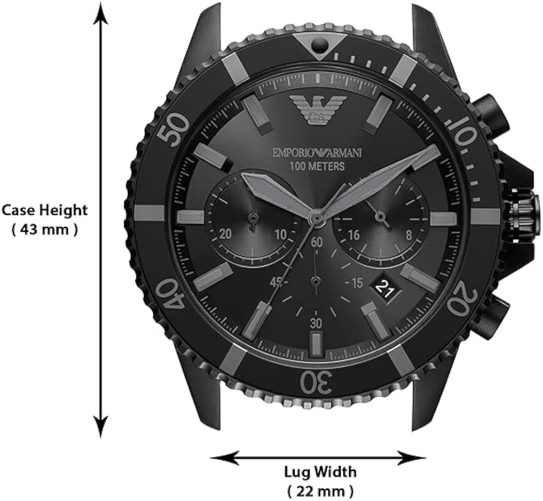  Shop Authentic Emporio Armani Diver Chronograph Black Dial Black Steel Strap Watch For Men - AR11363 - Luxxuri