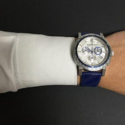  Shop Authentic Burberry City Sport Chronograph White Dial Blue Rubber Strap Watch For Men - BU9808 - Luxxuri