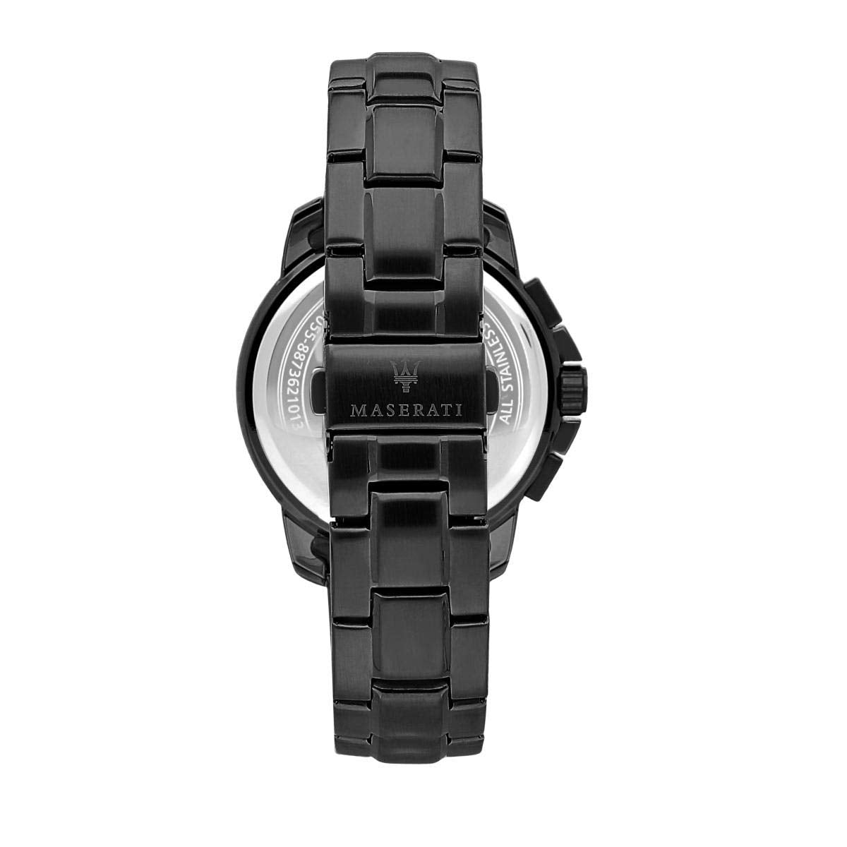  Shop Authentic Maserati Successo 44mm Black Dial Black Steel Strap Watch For Men - R8873621014 - Luxxuri