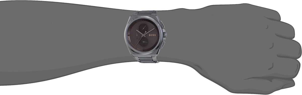  Shop Authentic Hugo Boss Steer Chronograph Quartz Grey Dial Grey Steel Strap Watch For Men - 1513996 - Luxxuri