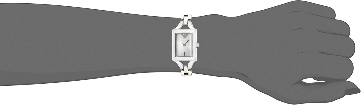  Shop Authentic Emporio Armani Chiara Analog Silver Dial Black Leather Strap Watch For Women - AR7372 - Luxxuri