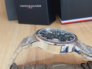  Shop Authentic Tommy Hilfiger Cool Sport Multifunction Black Dial Silver Steel Strap Watch for Men - 1791141 - Luxxuri