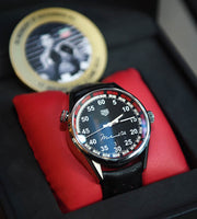  Shop Authentic Tag Heuer Carrera Muhammad Ali Calibre 5 Black Dial Black Leather Strap Watch for Men - WAR2A11.FC6337 - Luxxuri
