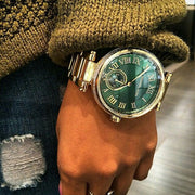  Shop Authentic Michael Kors Skylar Green Dial Gold Steel Strap Watch for Women - MK6065 - Luxxuri