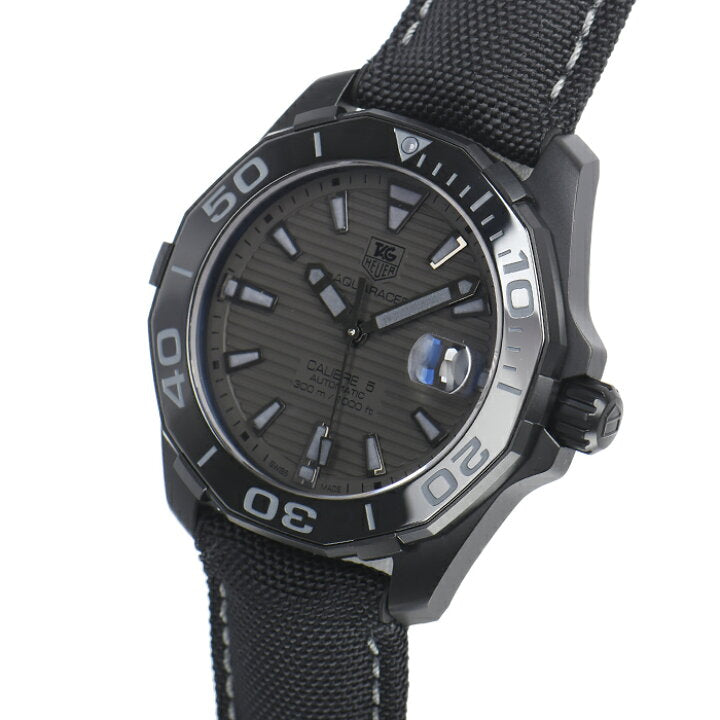  Shop Authentic Tag Heuer Aquaracer 300 Swiss Limited Edition Black Dial Black Nylon Strap Watch for Men - WAY218B.FC6364 - Luxxuri
