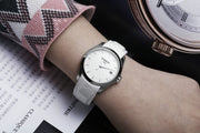  Shop Authentic Tissot Couturier Lady Silver Dial White Leather Strap Watch For Women - T035.210.16.011.00 - Luxxuri