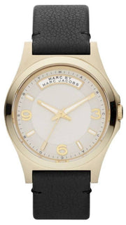  Shop Authentic Marc Jacobs Baby Dave Gold Dial Black Leather Strap Watch for Women - MBM1264 - Luxxuri
