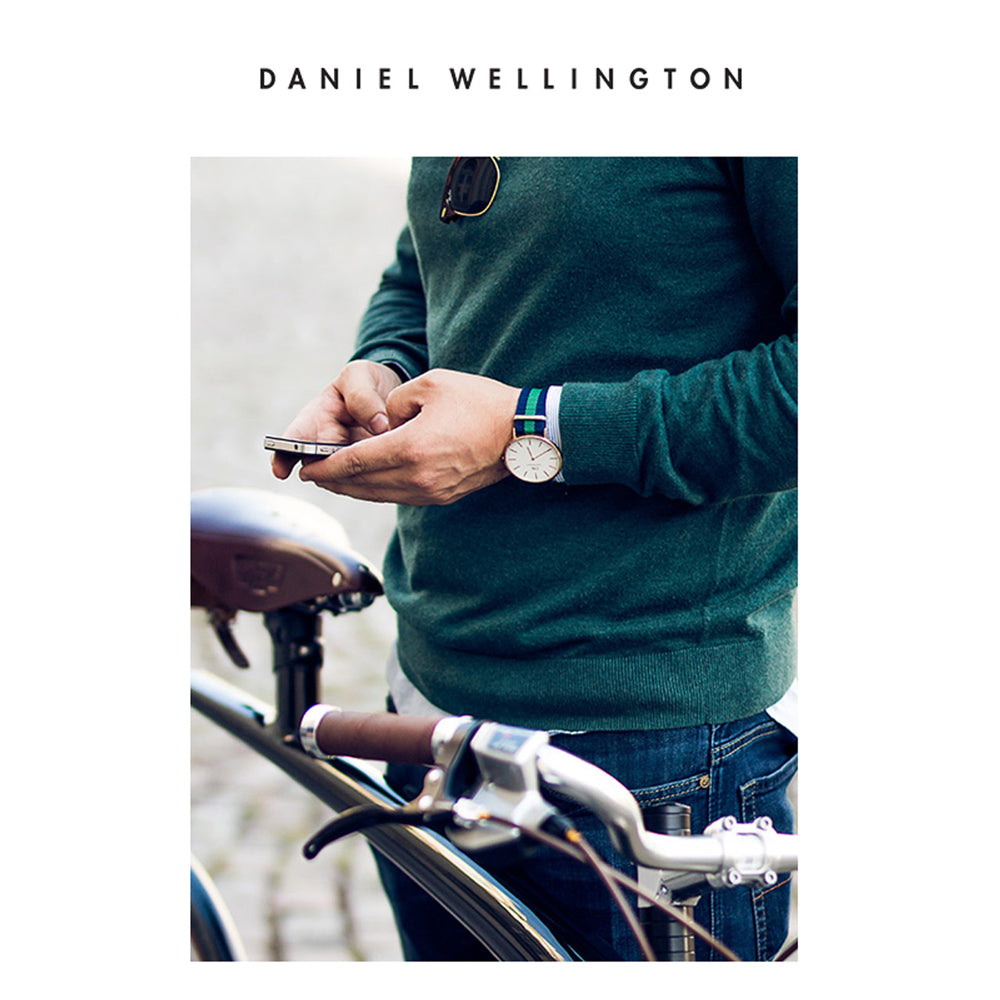  Shop Authentic Daniel Wellington Classic Warwick White Dial Two Tone Nylon Strap Watch for Men - DW00100019 - Luxxuri