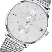  Shop Authentic Tommy Hilfiger Jenna Quartz Silver Dial Silver Mesh Bracelet Watch For Women - 1781942 - Luxxuri