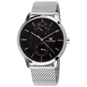  Shop Authentic Tommy Hilfiger Hunter Quartz Black Dial Silver Steel Strap Watch for Men - 1791610 - Luxxuri