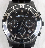  Shop Authentic Marc Jacobs Blade Chronograph Black Dial Black Steel Strap Watch for Women - MBM3083 - Luxxuri