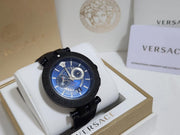  Shop Authentic Versace V Race Chronograph Quartz Blue Dial Blue Leather Strap Watch For Men - VEBV00419 - Luxxuri