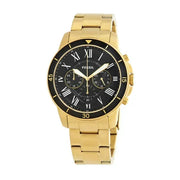  Shop Authentic Fossil Inscription Automatic Black Dial Gold Steel Strap Watch for Men - FS5267 - Luxxuri