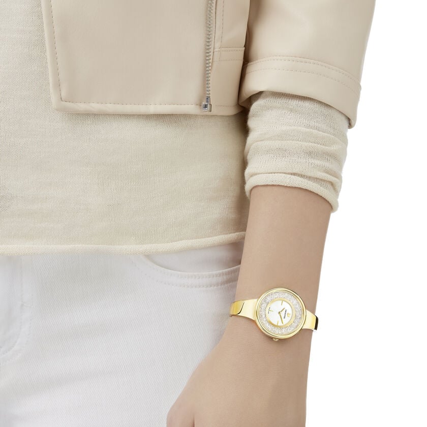  Shop Authentic Swarovski Crystalline Bracelet White Dial Gold Steel Strap Watch for Women - 5269253 - Luxxuri