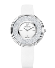  Shop Authentic Swarovski Crystalline Pure White Dial White Leather Strap Watch for Women - 5275046 - Luxxuri