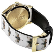  Shop Authentic Gucci G Timeless Quartz White Dial White Leather Strap Watch For Women - YA1264109 - Luxxuri