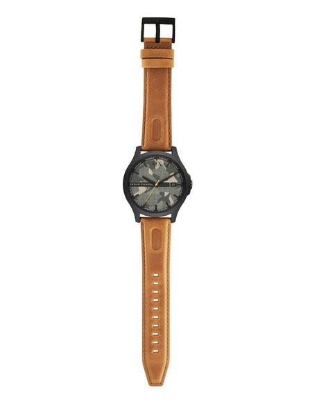  Shop Authentic Armani Exchange Hampton Chronograph Green Dial Brown Leather Strap Watch For Men - AX2412 - Luxxuri