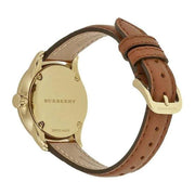  Shop Authentic Burberry The Classic Champagne Gold Dial Brown Leather Strap Watch for Women - BU10101 - Luxxuri