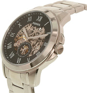  Shop Authentic Fossil Grant Skeleton Black Dial Silver Steel Strap Watch for Men - ME3055 - Luxxuri