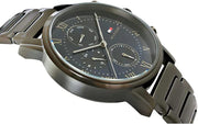  Shop Authentic Tommy Hilfiger Kane Quartz Blue Dial Black Steel Strap Watch for Men - 1791456 - Luxxuri