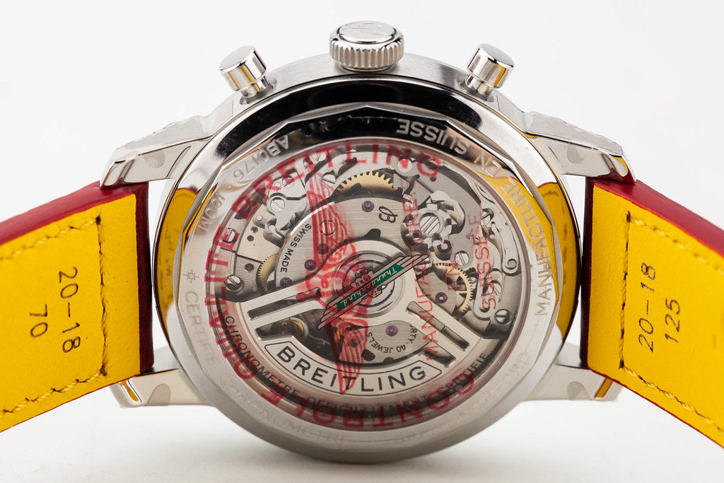  Shop Authentic Breitling Top Time B01 Ford Thunderbird White Dial Red Leather Strap Watch for Men - AB01766A1A1X1 - Luxxuri