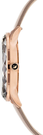 Shop Authentic Swarovski Octea Nova Grey Dial Grey Leather Strap Watch for Women - 5295326 - Luxxuri
