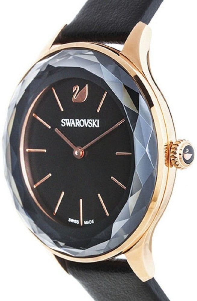  Shop Authentic Swarovski Octea Nova Grey Dial Grey Leather Strap Watch for Women - 5295358 - Luxxuri