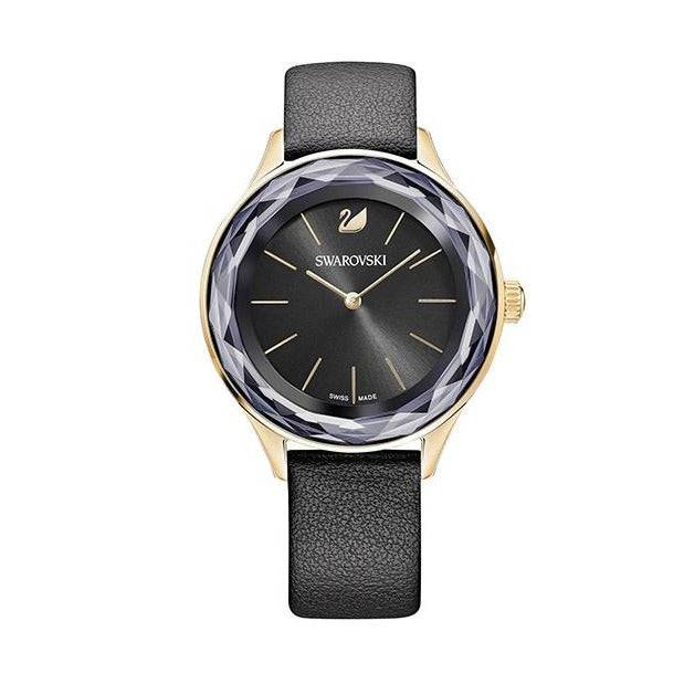  Shop Authentic Swarovski Octea Nova Grey Dial Grey Leather Strap Watch for Women - 5295358 - Luxxuri