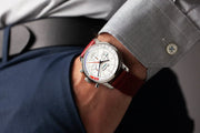  Shop Authentic Breitling Top Time B01 Ford Thunderbird White Dial Red Leather Strap Watch for Men - AB01766A1A1X1 - Luxxuri