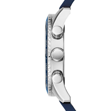  Shop Authentic Guess Fleet Chronograph Black Dial Blue Rubber Strap Watch for Men - W0971G2 - Luxxuri