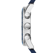  Shop Authentic Guess Fleet Chronograph Black Dial Blue Rubber Strap Watch for Men - W0971G2 - Luxxuri