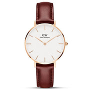  Shop Authentic Daniel Wellington Petite St Mawes White Dial Brown Leather Strap Watch For Women - DW00100175 - Luxxuri