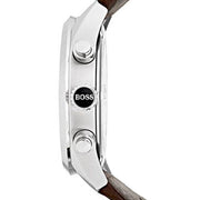  Shop Authentic Hugo Boss Grand Prix Grey Dial Brown Leather Strap Watch for Men -  1513476 - Luxxuri