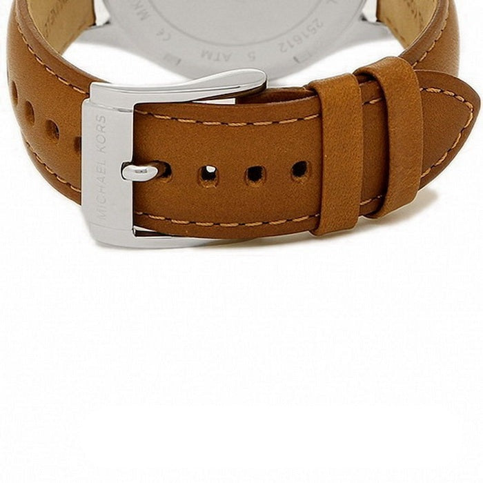  Shop Authentic Michael Kors Slim Runway Analog Blue Dial Brown Leather Strap Watch For Men - MK8508 - Luxxuri